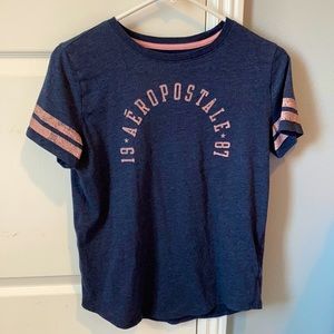 Aeropostale Navy Blue 1987 Shirt Size M